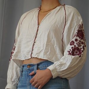 Urban Outfitters boho embroidered top